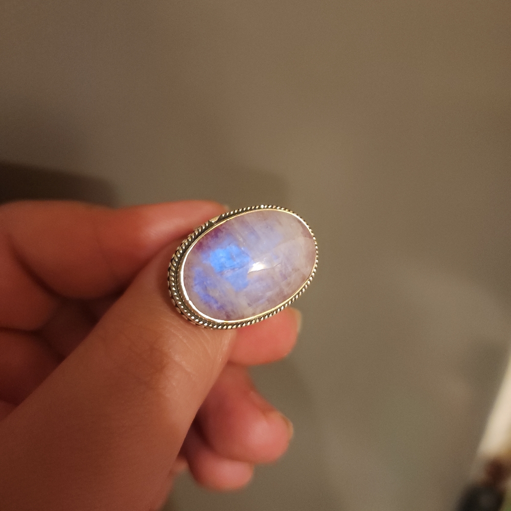Silver Moonstone Ring - image 2